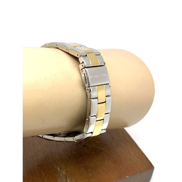 Michael Kors Womens Watch MKO1049 Quartz Blue Dial Two Tone Stainless Steel 38mm - Picture 10 of 14